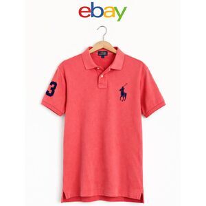 Polo Ralph Lauren Pink Polo Shirt Youth L Big Pony #3 Classic Preppy Cotton